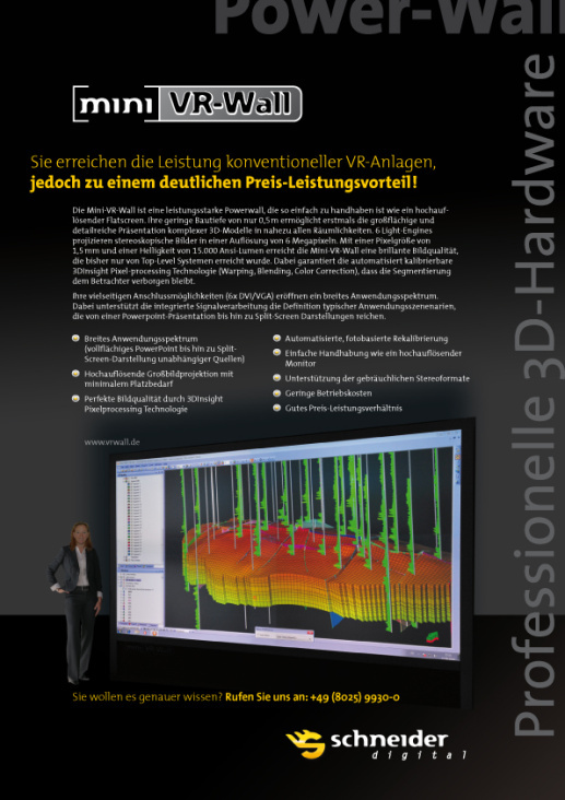 Einführungsanzeige mit technischen Features