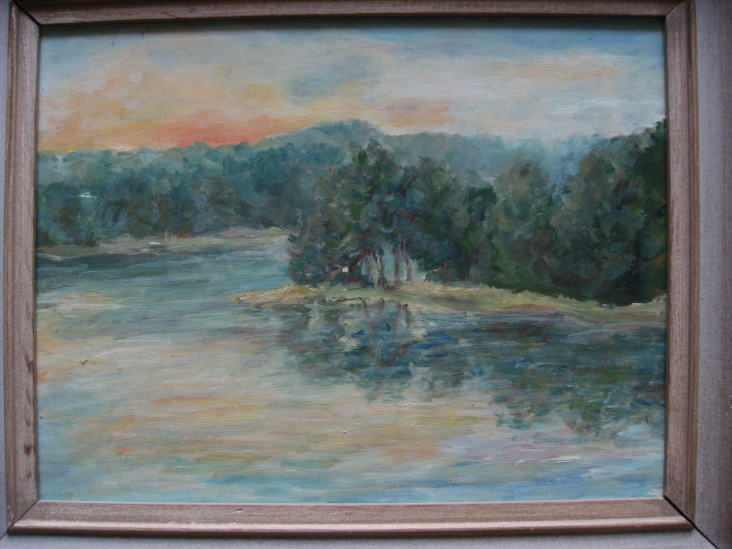 Hölö – Landschaft bei Stockholm 2008 Öl auf Holz