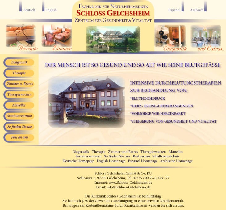 Schloss Gelchsheim Homepage