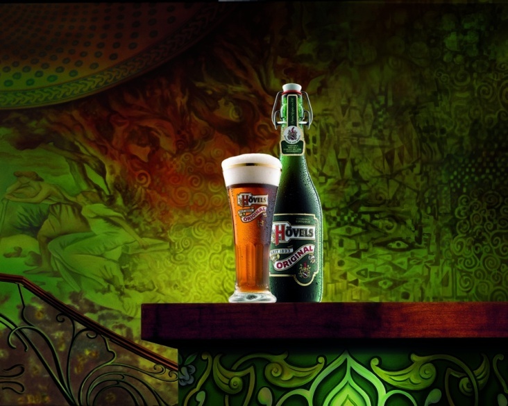 Hintergrundillustration für Bierwerbung