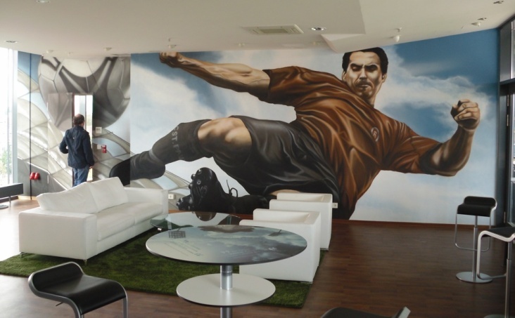 Wandmalerei beim FC St. Pauli