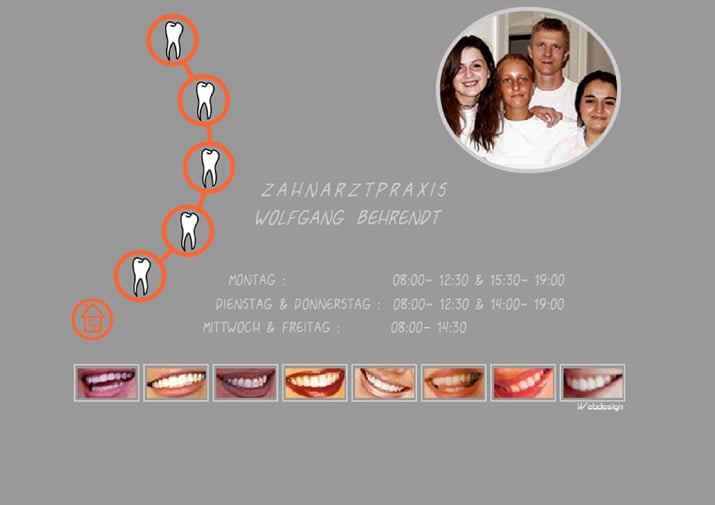 Re-Design der Website einer Zahnarztpraxis