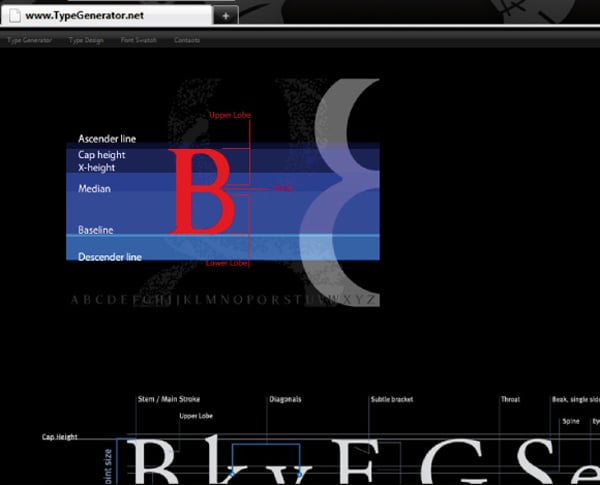 typegenerator.net web screen shot