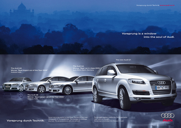 Audi India: Imagekampagne modellübergreifend