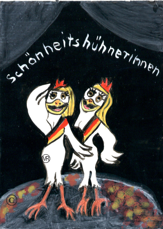 Schönheitshühnerinnen