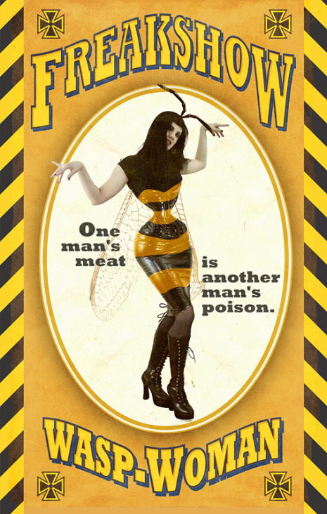 »Freakshow – Wasp-Woman« Fotomanipulation