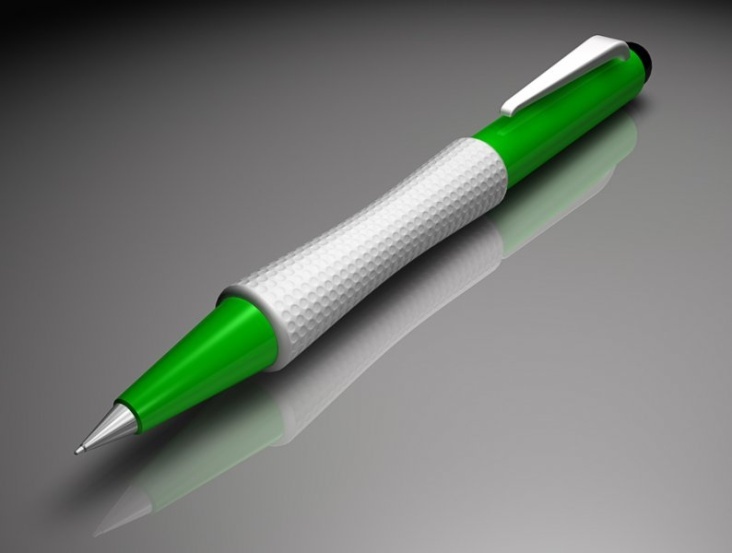 Produktvisualisierung eines Kugelschreibers ..