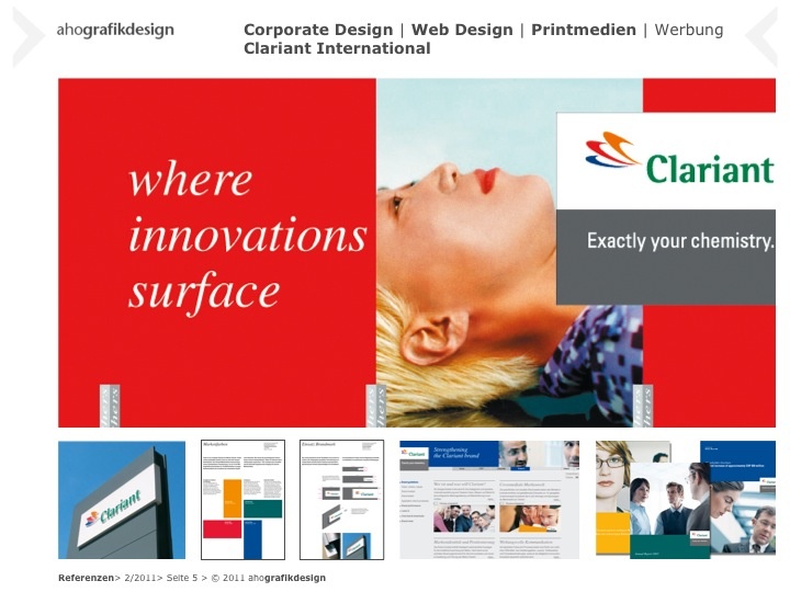 Corporate Design | Web Design | Printmedien | Clariant International