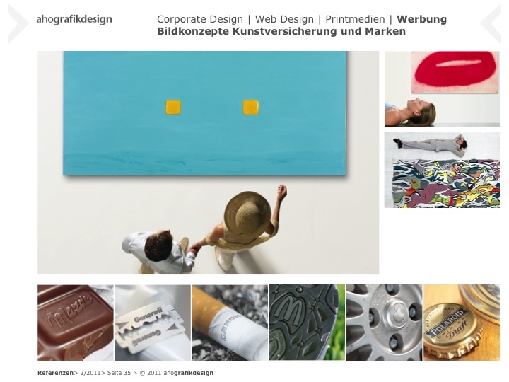 Werbung | Bildkonzepte Kunstversicherung und Marken