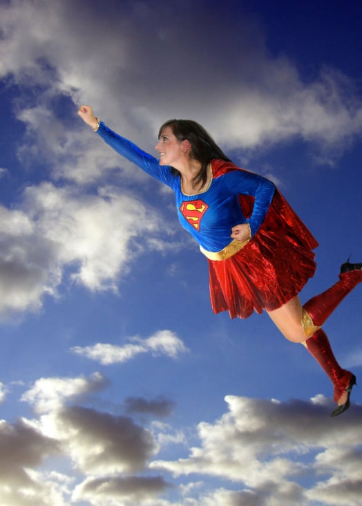 „Superwoman“ Traum Fotomontage