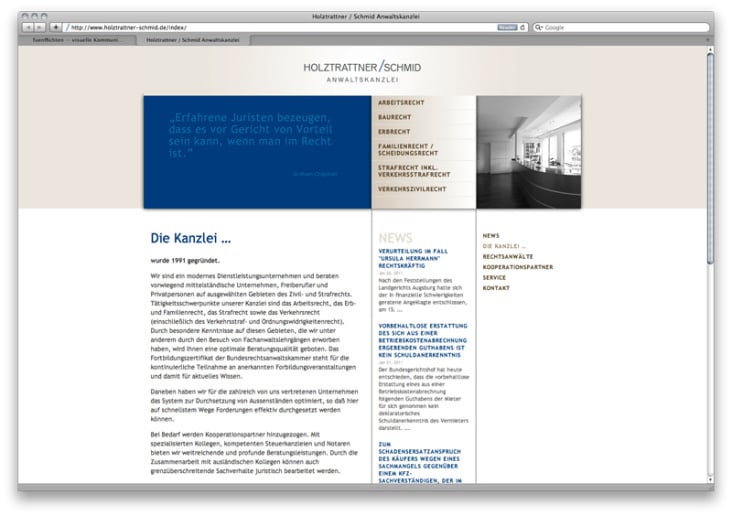 Website Design – Anwaltskanzlei