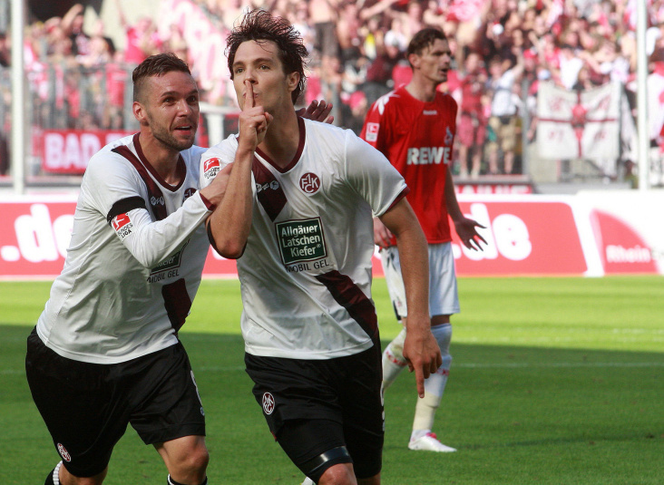 Jubel – Srdjan Lakic trifft gegen den 1. FC Köln