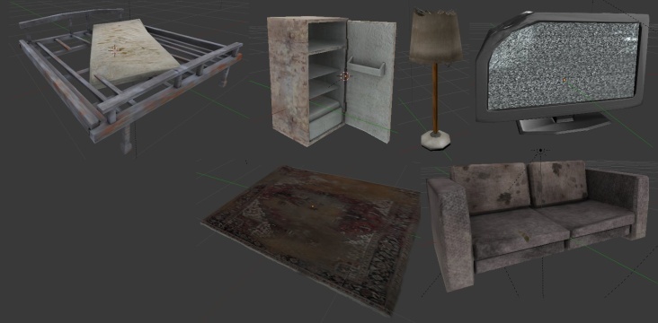 Interior Objekte für ein Haus im Spiel – April 2011