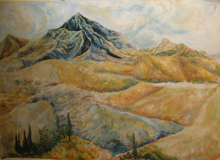 Acryl Landschaft 1988