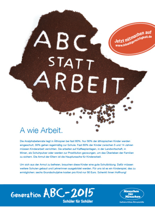 Anzeige für die Alphabetisierungsinitiative ABC-2015