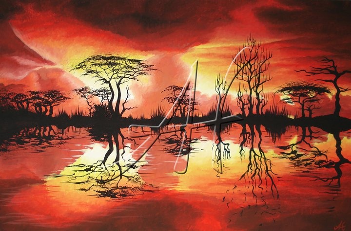 Warm Reflection, 70 × 50 cm