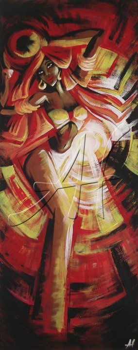 African Sun, 40 × 100 cm