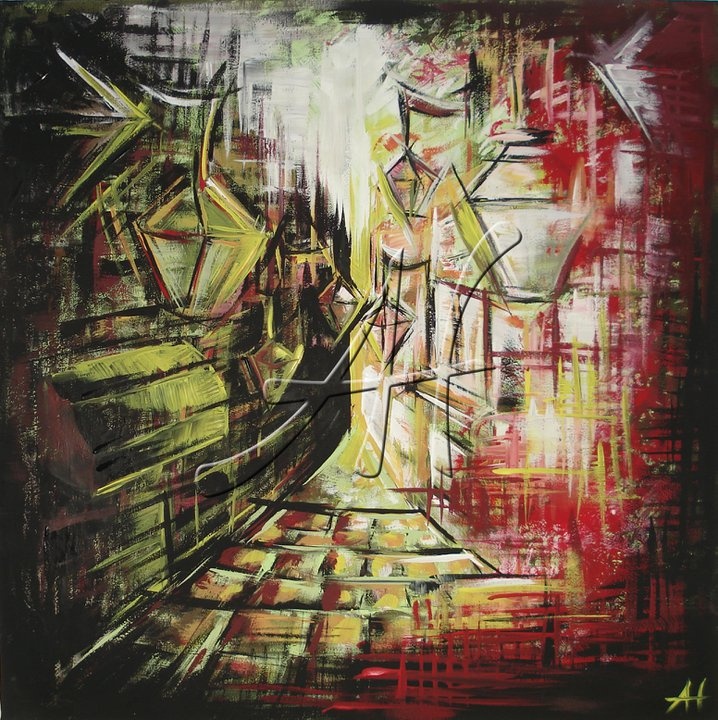 Lichtspalt, 90 × 90 × 4 cm