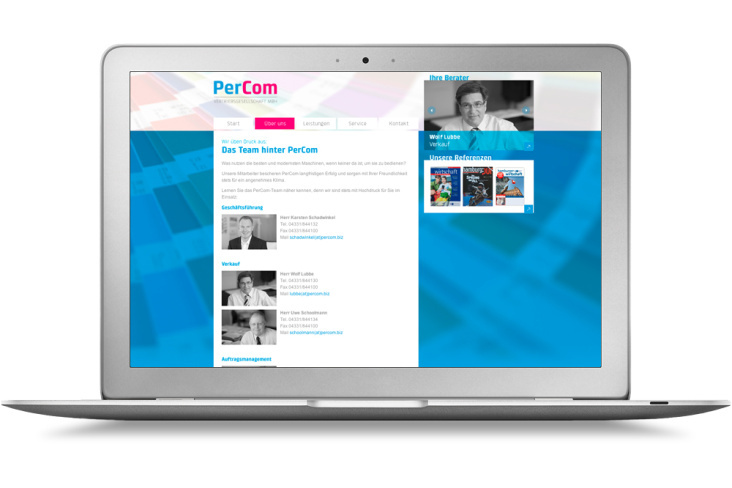 PerCom – Internetseite