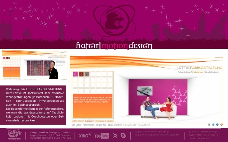 Webdesign „Lettke Farbgestaltung“ Handwerk