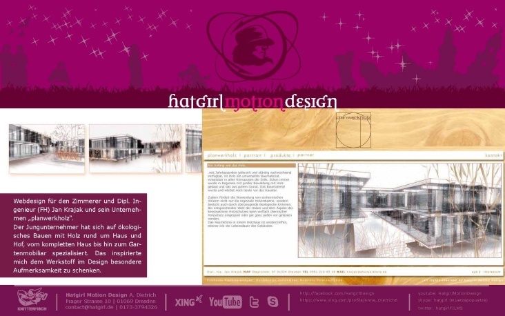 Webdesign „planwerkholz- Architektur und Zimmerei“ Handwerk
