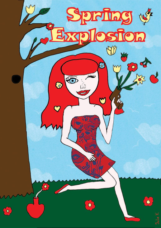 Spring Explosion, Plakat und Flyer für Ausstellung