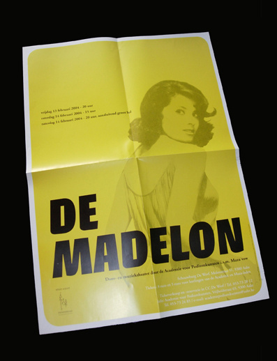 posterdesign for ‚De Madelon‘, a dance and theatre play