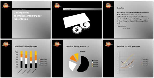 PowerPoint-Template inkl. Autoformate für die cd-gerechte Generierung von Diagrammen