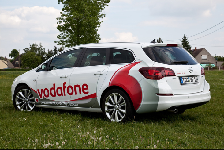 Autobeschriftung Vodafone-Shop Grimma Oschatz