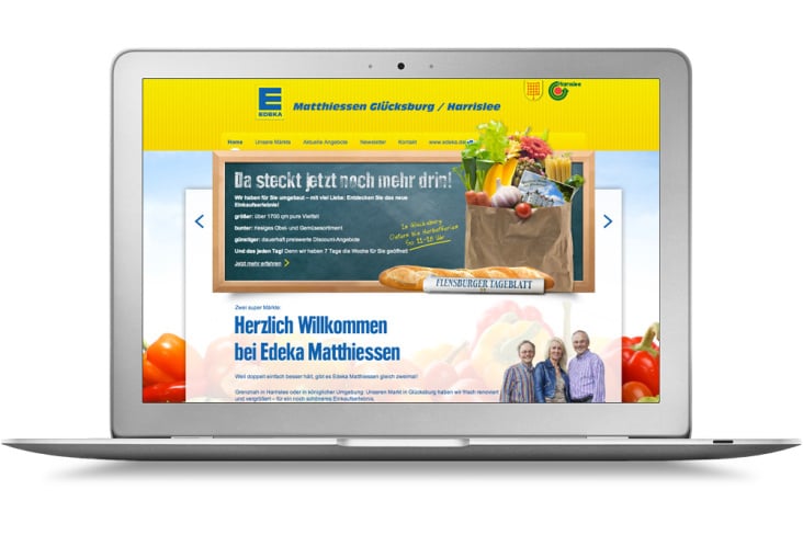 Edeka Matthiessen – Internetauftritt