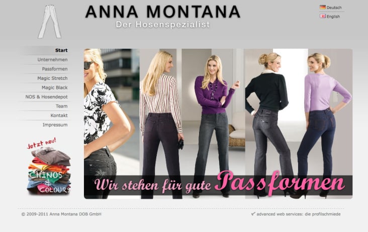 Werbung für Anna Montana