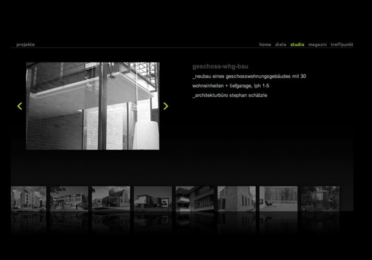 Gestaltung und Programmierung der Website von Architektin Silke Zander