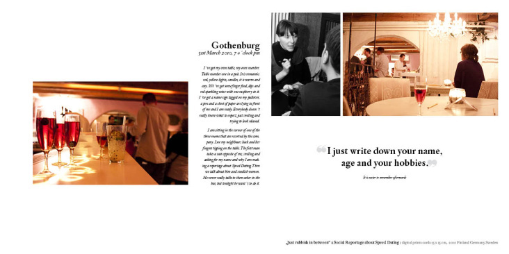 just rubbish in between – a social reportage about speed dating
