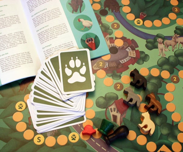 Spiel zum Thema Wolf und Wald