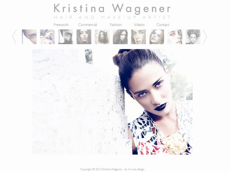 Kristina Wagener – Website by mr noe graphic design, Berlin