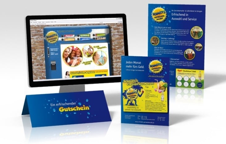 Web- und Grafikdesign für Schmidt’s Getränkemarkt