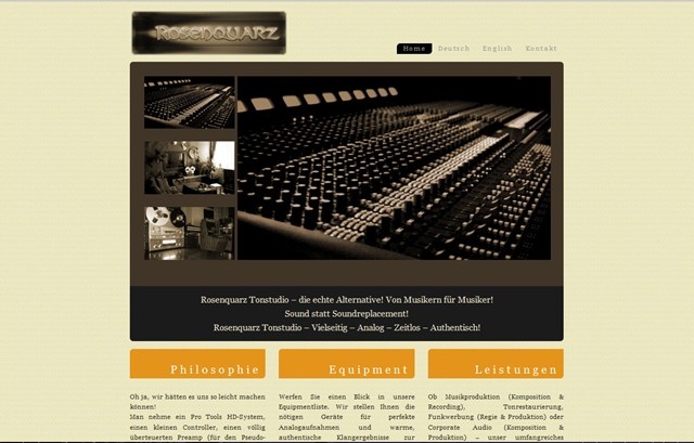 Website Rosenquarz-Tonstudio