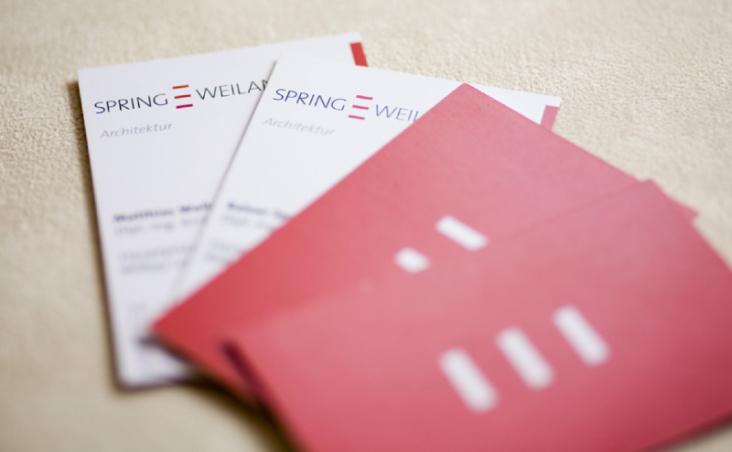 Spring & Weiland Architekten Visitenkarten