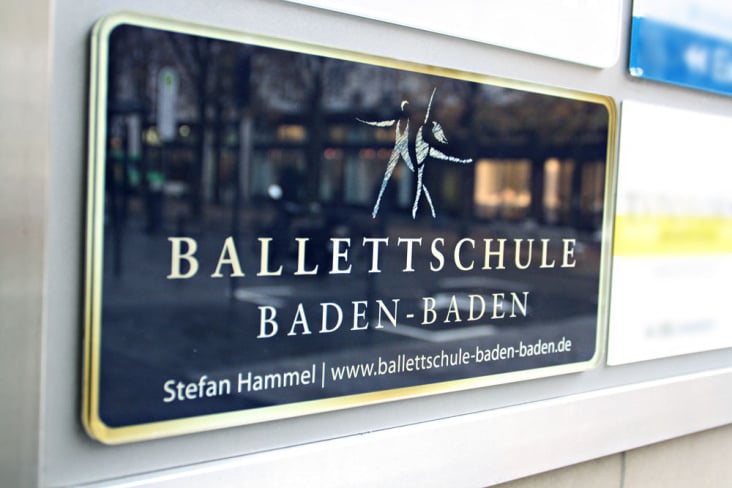 Beschilderung Ballettschule Baden-Baden Sophienstraße 12