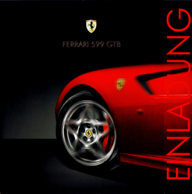 Einladungskarte Ferrari