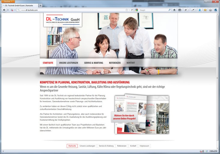 DL Technik GmbH aus Essen – Webdesign & Homepage von GEKKOmedia e.K.