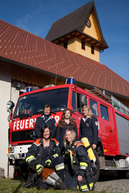 Gruppenfoto der Feuerwehr Hergensweiler, nähe Lindau am Bodensee