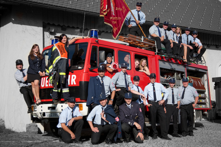 Gruppenfoto der Feuerwehr Hergensweiler, nähe Lindau am Bodensee