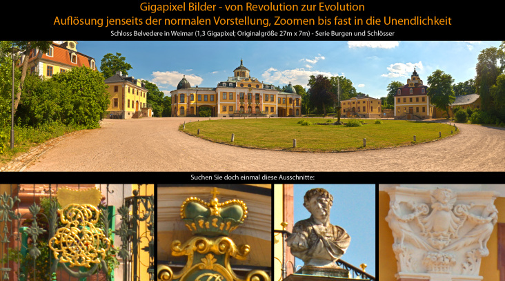 Schloss Belvedere – 1,3 Gigapixel; Originalgröße 27m x 7m