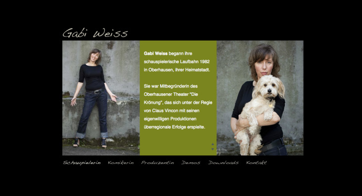 Website für Gabi Weiss  |  Schauspielerin