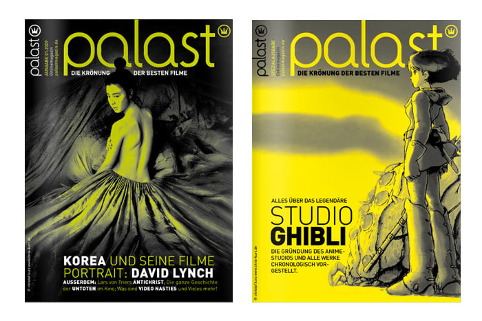 Konzept und Gestaltung des Filmmagazines www.palastmagazin.de