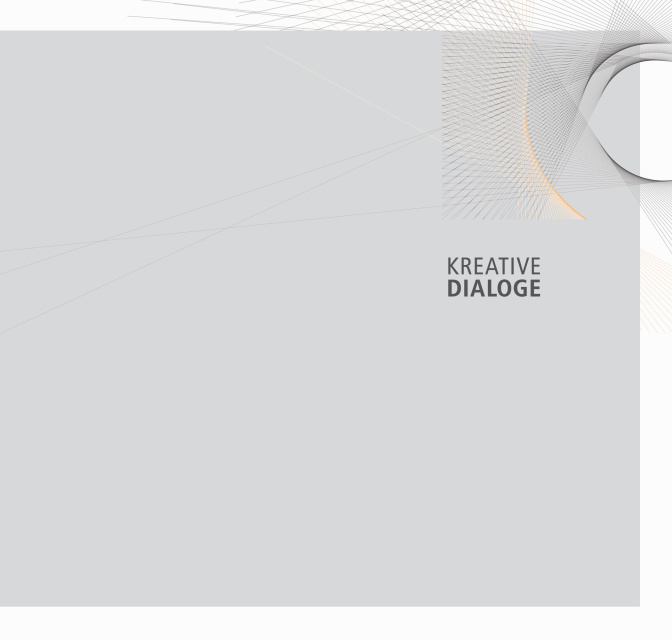 Kunde: Kreative Dialoge Berlin, Unternehmensbroschüre (Titelseite)