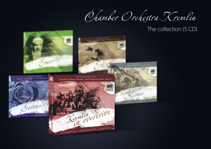 Design for all 5 CD collection for Chamber Orchestra Kremlin.