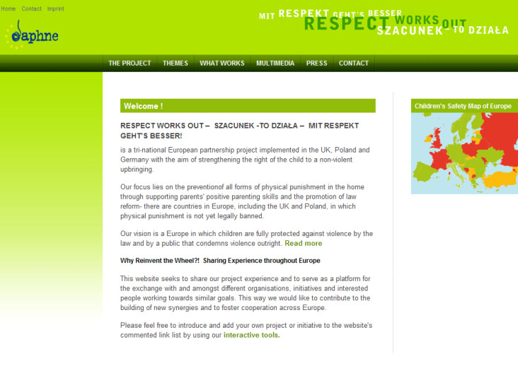 Das trinationale Partnerprojekt „Respect works“ bekam ihr eigenes Onlineportal. Frau Schroeder war Projektleiterin 2008/09