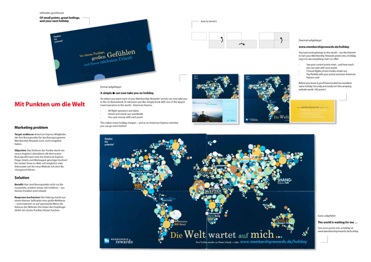 American Express, Dialogmarketing, Klapp-Mailing was zum Poster wird.